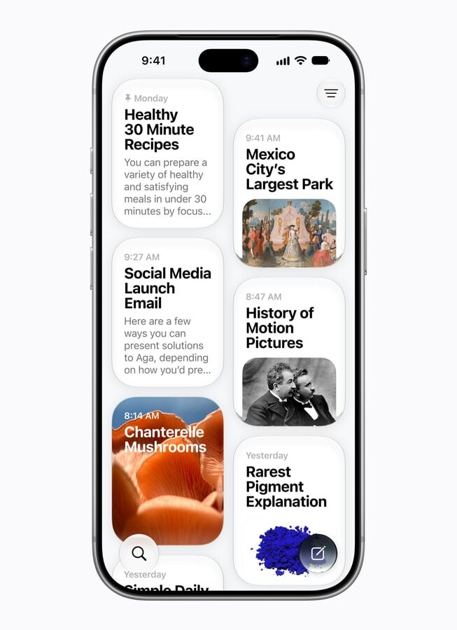 Apple Siri AI conversation history interface shown on an iPhone
