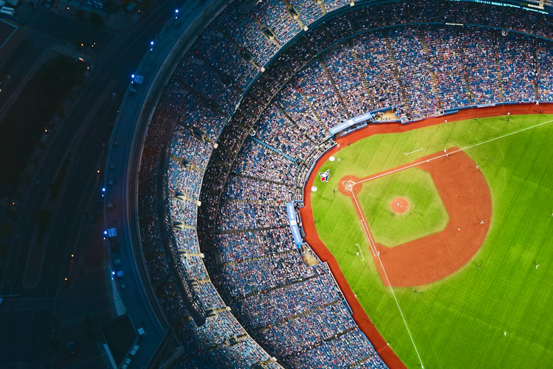 Baseball stadium during a game