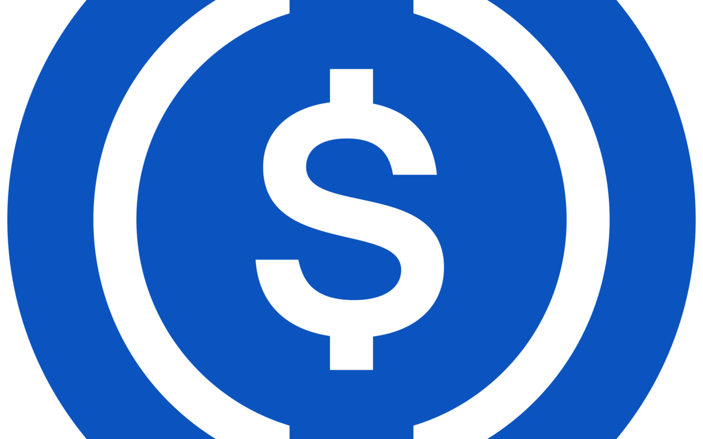 Blue circular logo of Circle's USDC stablecoin