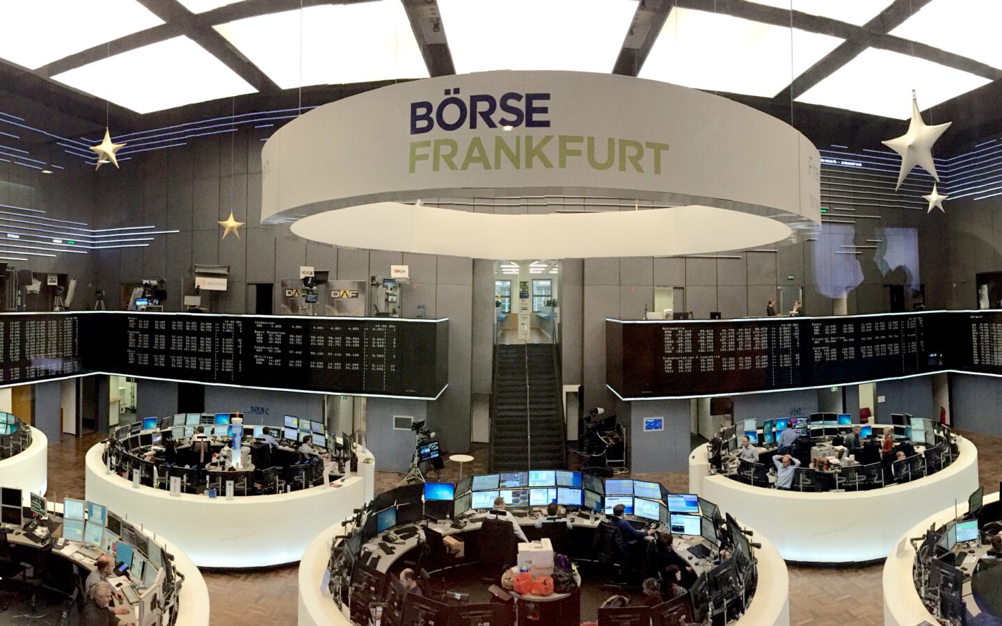 The Frankfurt Stock Exchange building in Frankfurt, Germany