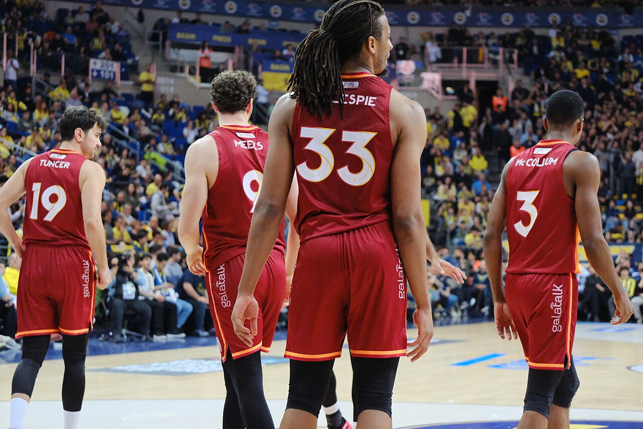 Galatasaray erkek basketbol takımından 2026 sezonuna ait maç görüntüsü