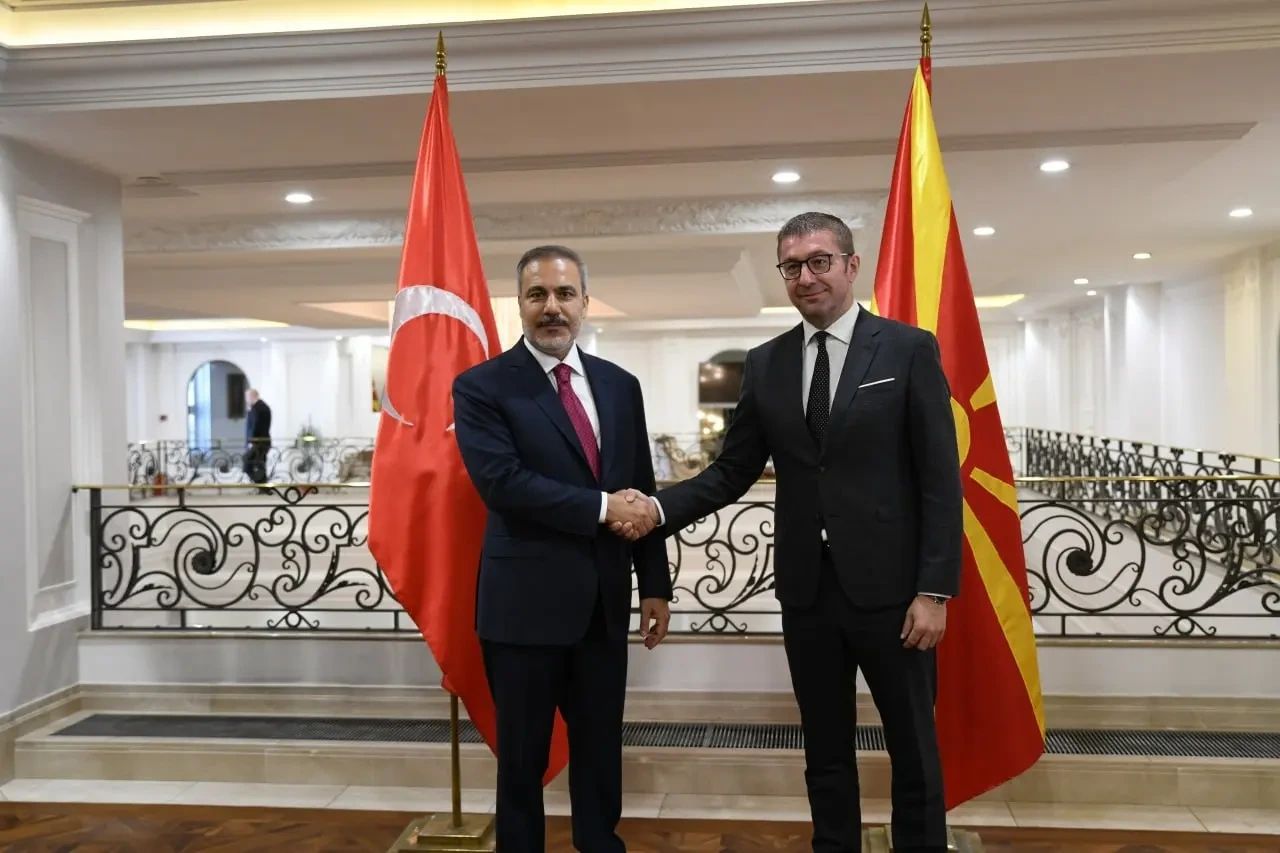 Hakan Fidan during an official meeting in Skopje in September 2024