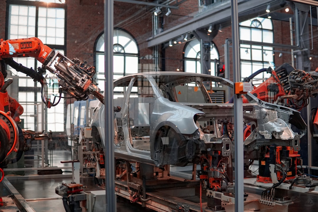 Illustrative automated vehicle manufacturing line representing the auto industry
