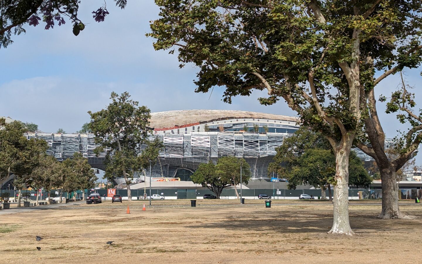Lucas Museum of Narrative Art building under construction in Los Angeles in August 2023