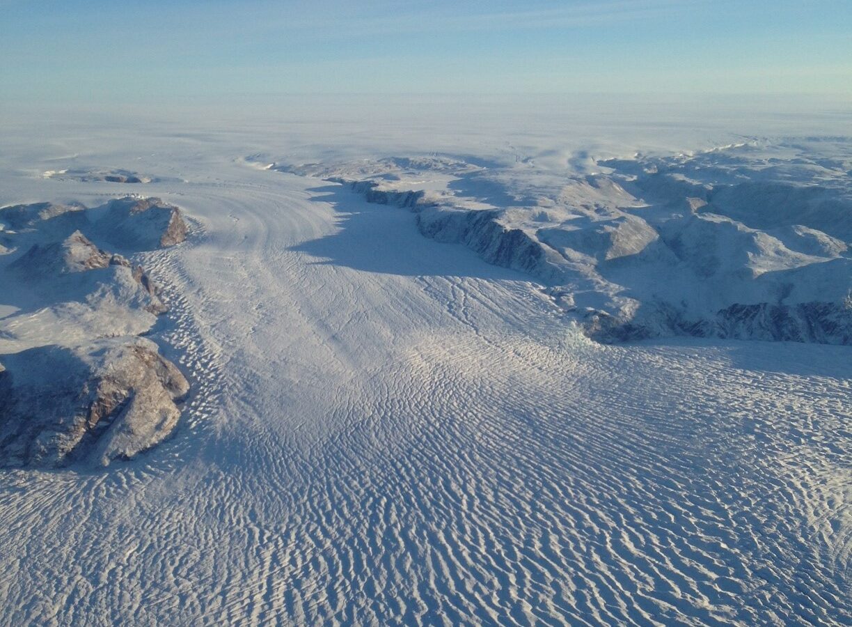 Glacier in northern Greenland seen during a NASA IceBridge survey