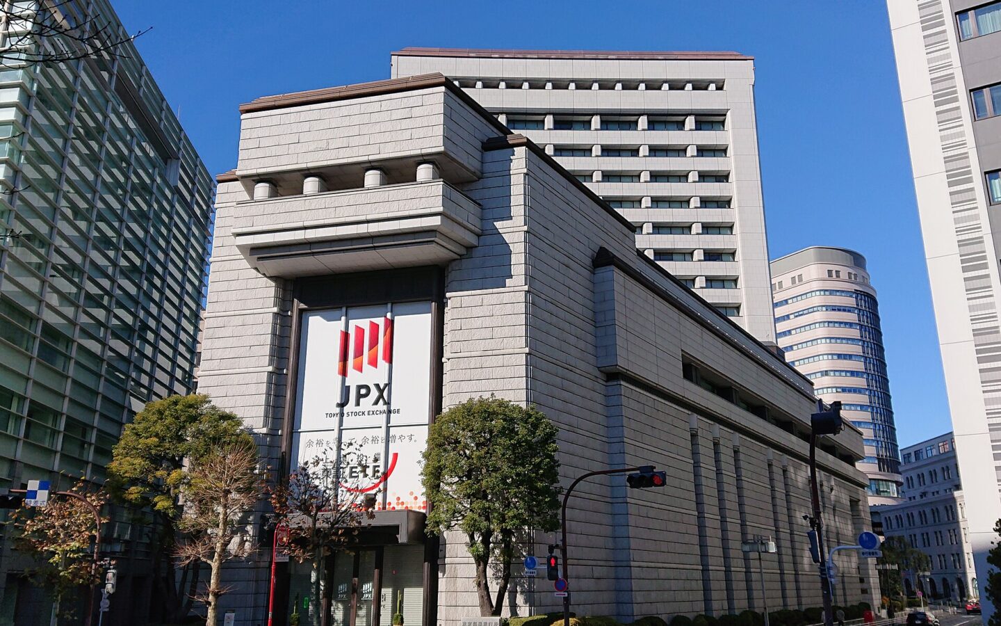 Tokyo Stock Exchange main building in Tokyo, Japan
