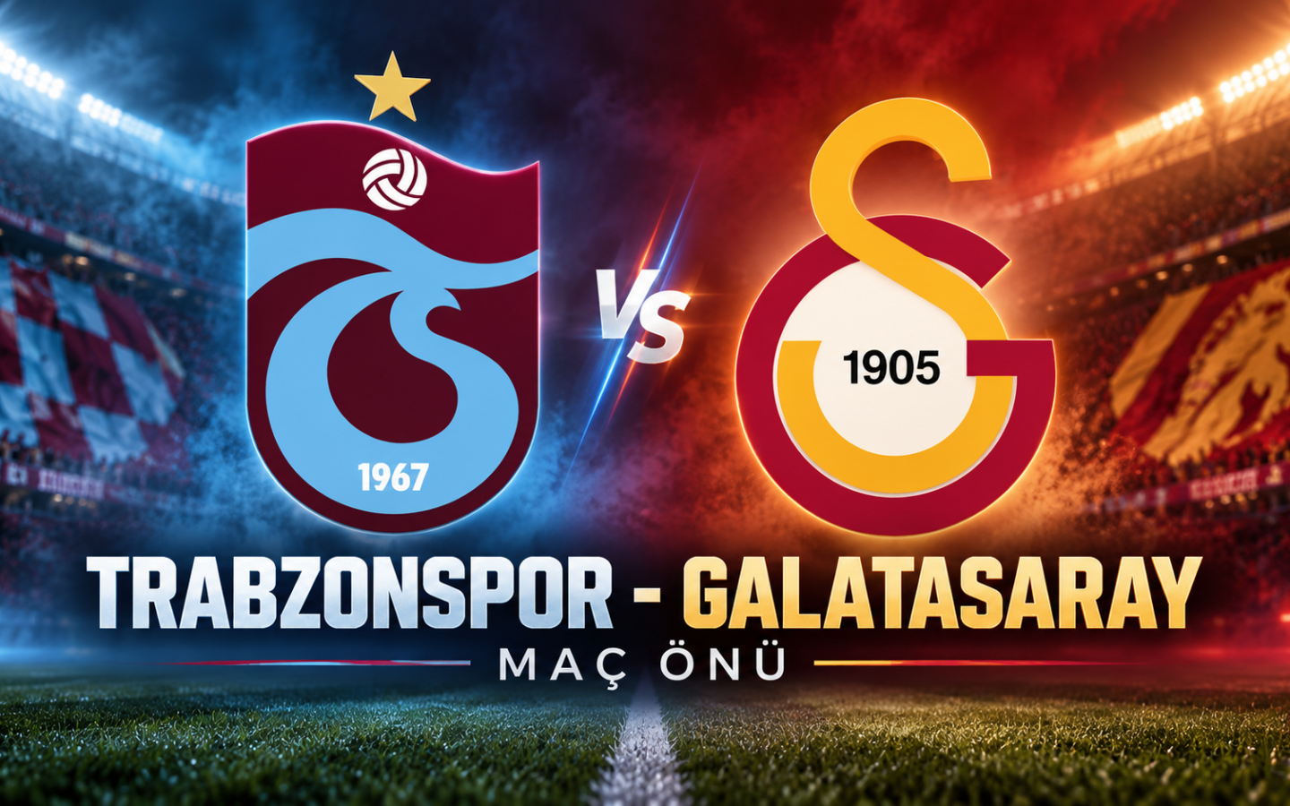 Trabzonspor ile Galatasaray maçı öncesi hazırlanan karşılaşma görseli