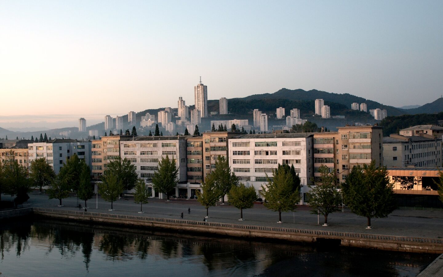 Coastal city of Wonsan in North Korea