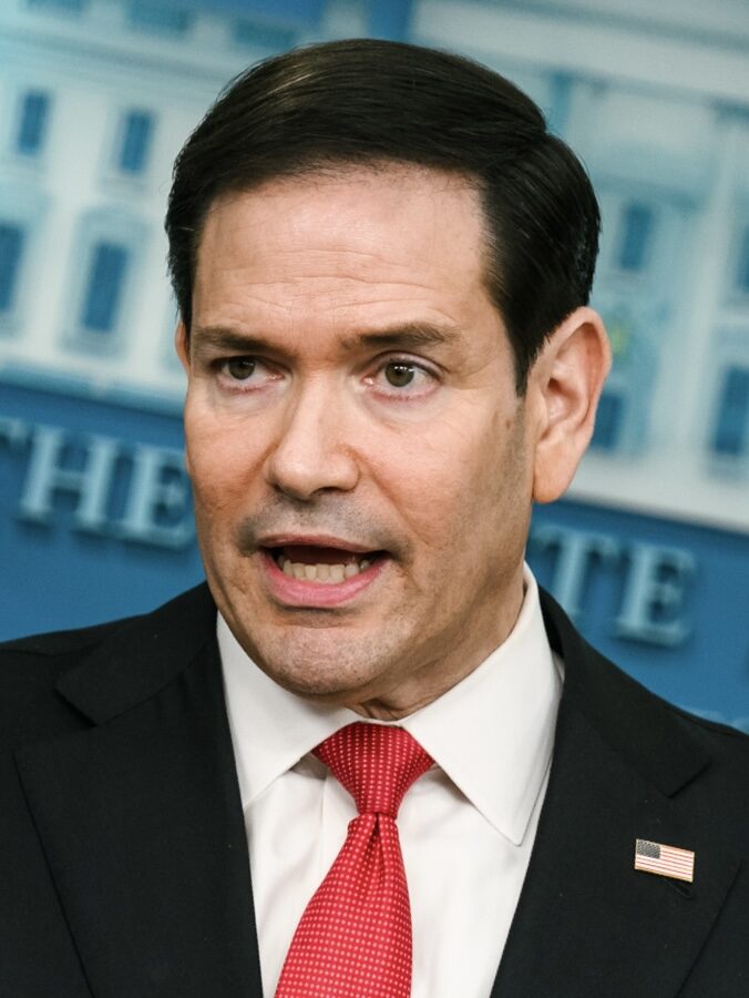 U.S. Secretary of State Marco Rubio at a 2026 press briefing