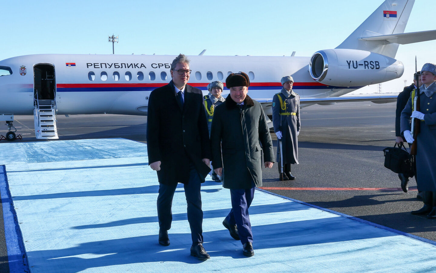 Serbian President Aleksandar Vučić during an official visit in 2026