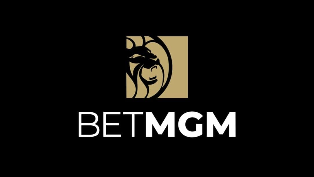 BetMGM corporate logo on a black background